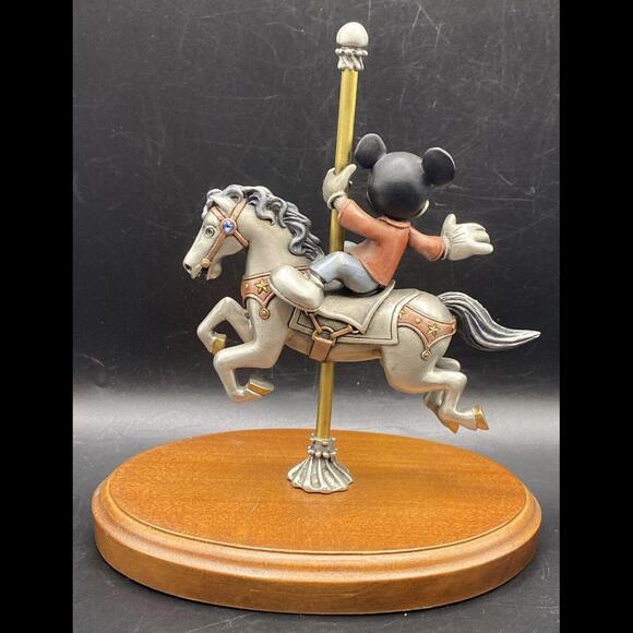 Chilmark Disney ~ Mickey & Minnie Mouse Carousel Ride LE Pewter Figurines - Picture 6 of 9